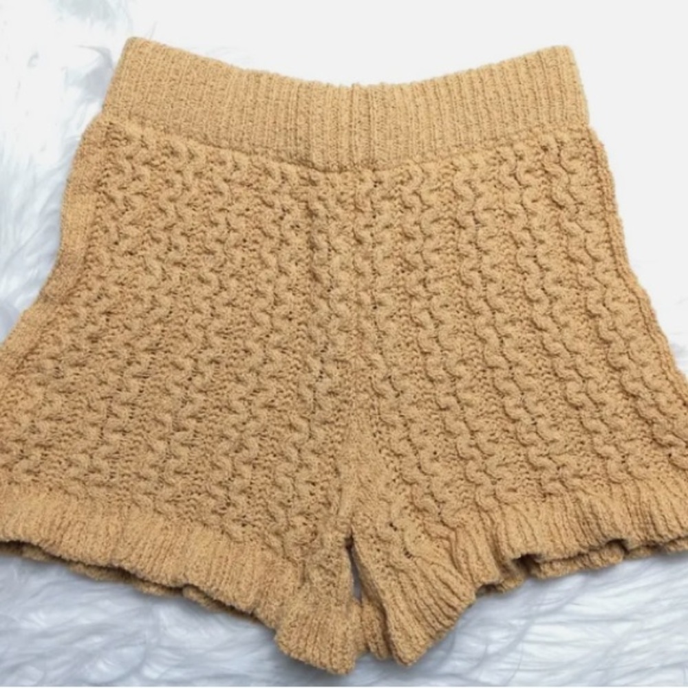 ZARA Textured Knit Shorts